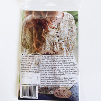 Patrón de costura para blusa Esme