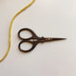 Leyah Antique Style Chocolate Brown Stainless Steel Embroidery Scissors