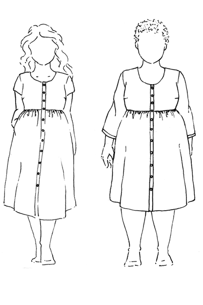 Patrón de papel para coser vestidos Hinterland