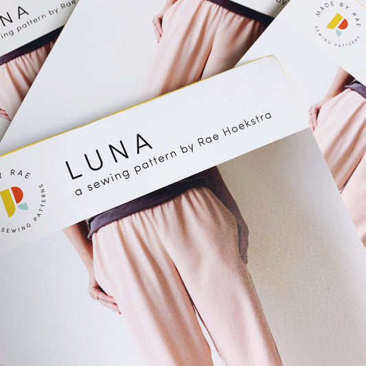 Patrón de papel para pantalones Luna XXS, XS, S, M, L, XL y tallas grandes 1 a 5