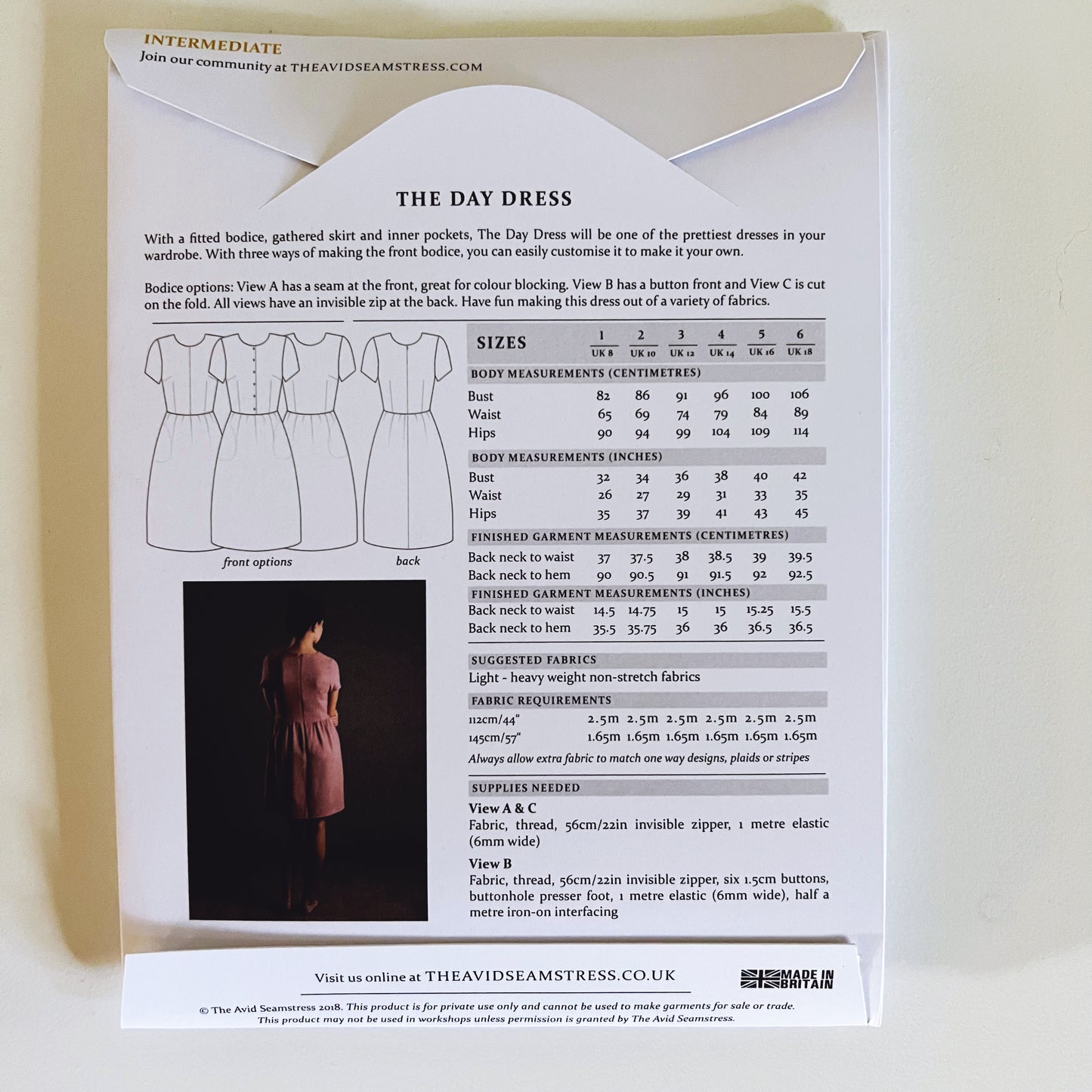 The Day Dress Sewing Pattern - UK Sewing Pattern