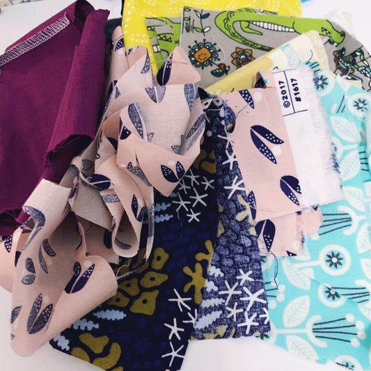Organic Fabric Teeny Tiny Scraps (10-14 ounces)