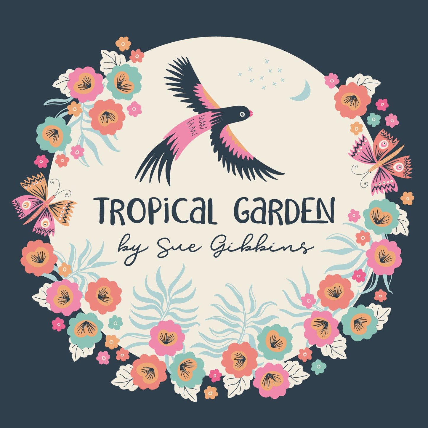 Tropical Garden Organic Poplin